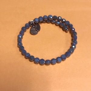 Alex and Ani lilac bracelet rose gold tags